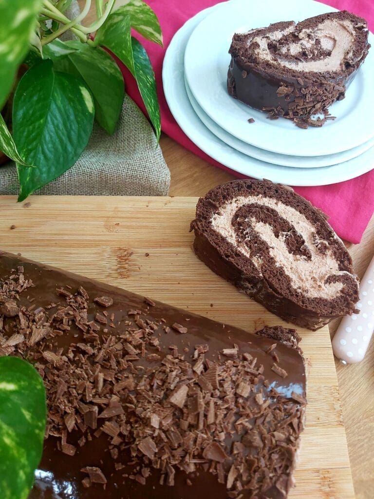 Chocolate Swiss Roll - A Cup Full of Sprinkles